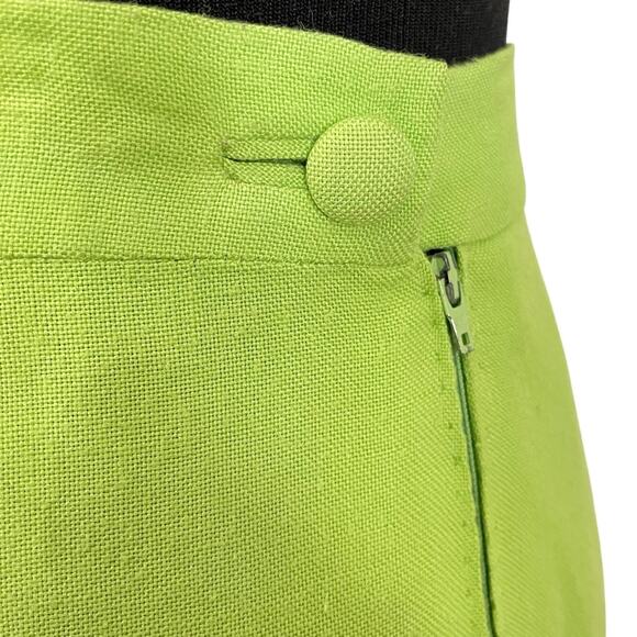 Vintage 90s Paola Quadretti Blazer & Trousers Suit Set Citron Neon Green Retro - Picture 6 of 16